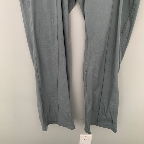 NEW RBX cotton stretch pale green pull on elastic waist pintuck bootcut pants - Picture 4 of 10